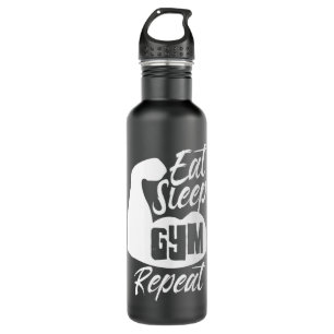 Eat Sleep Gym Repeat Training Workout Fitness Moti 710 Ml Water Bottle