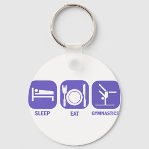 EAT SLEEP GYMNASTICS KEY RING