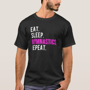 Eat Sleep Gymnastics Repeat Kids Back Flip Acrobat T-Shirt