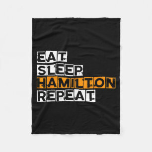 Eat Sleep Hamilton Repeat Urban Fleece Blanket