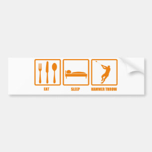Eat Sleep Hammer Throw Bumper Sticker