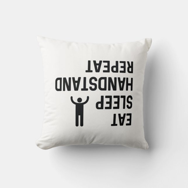 Eat Sleep Handstand Repeat Cushion (Front)