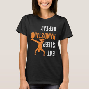 Eat Sleep Handstand Repeat Gymnast Gymnastics T-Shirt