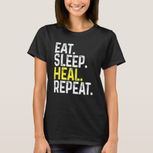 Eat Sleep Heal Repeat Gamer Gaming Healer T-Shirt