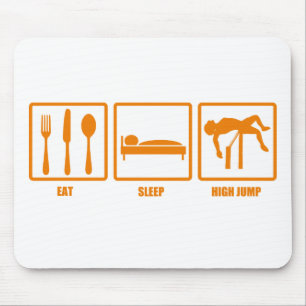 Eat Sleep High Jump Mouse Pad