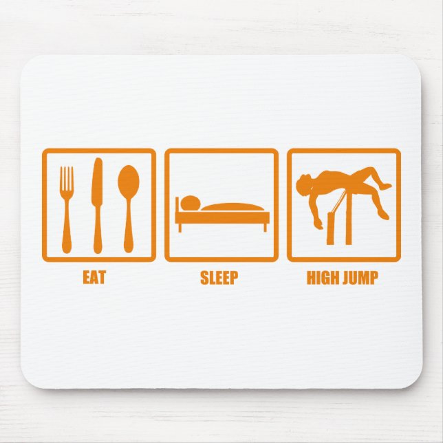 Eat Sleep High Jump Mouse Pad (Front)