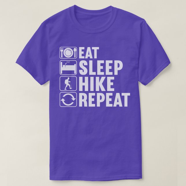 Eat Sleep Hike Repeat 1 T-Shirt (Design Front)