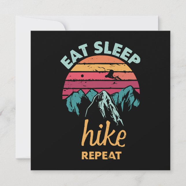 Eat, Sleep, Hike, Repeat Invitation (Front)