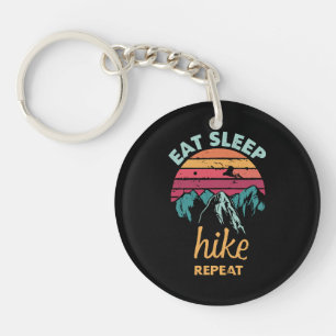 Eat, Sleep, Hike, Repeat Key Ring
