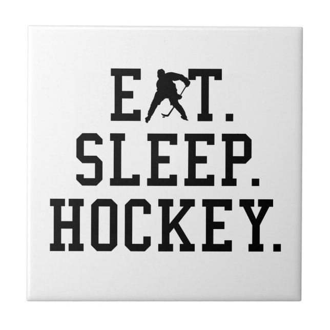 Eat Sleep Hockey - Hockey Lovers         Ceramic Tile (Front)