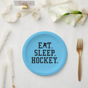 Eat Sleep Hockey - Hockey Lovers        Paper Plate