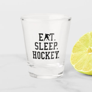 Eat Sleep Hockey - Hockey Lovers Shot Glass