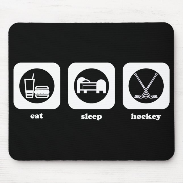 Eat. Sleep. Hockey. Mousepad (Front)