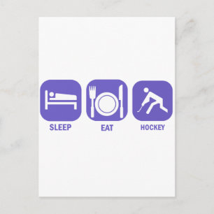 Eat Sleep Hockey Postcard