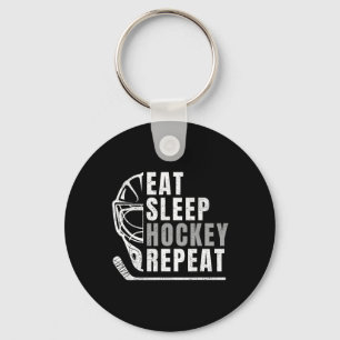 Eat Sleep Hockey Repeat (1) Key Ring