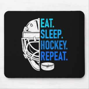 Eat Sleep Hockey Repeat Athletes' Enthusiasts Wint Mouse Pad