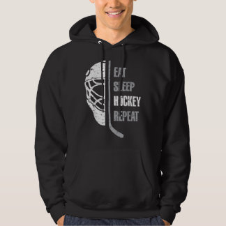 Eat Sleep Hockey Repeat Christmas For Kids Teen Ad Hoodie