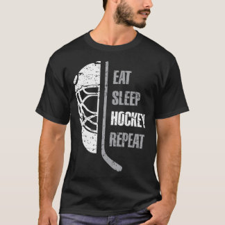 Eat Sleep Hockey Repeat Christmas For Teen Adult H T-Shirt