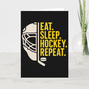 Eat Sleep Hockey Repeat For Hockey Players Fans Sp Card