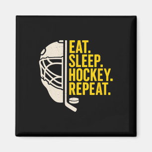 Eat Sleep Hockey Repeat For Hockey Players Fans Sp Magnet