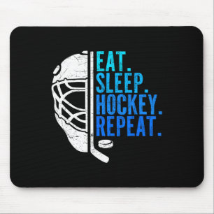 Eat Sleep Hockey Repeat Funny Boys Hockey Player  Mouse Pad