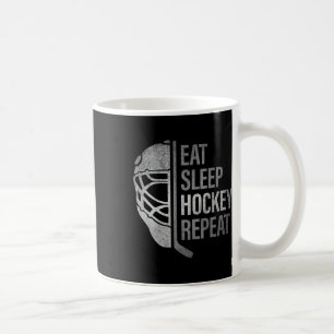 Eat Sleep Hockey Repeat Funny Ice Hockey Players L Coffee Mug