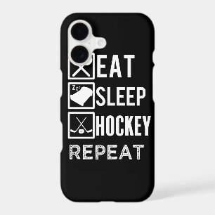 Eat Sleep Hockey Repeat funny mens phone case