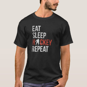 Eat Sleep Hockey Repeat Gift For Youth T-Shirt