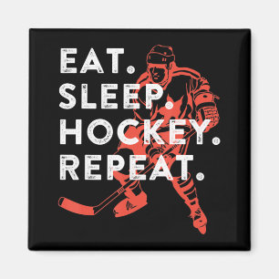 Eat Sleep Hockey Repeat  Gift  Magnet