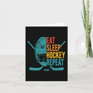 Eat Sleep Hockey Repeat Hockey Fun Ice Hockey  Card