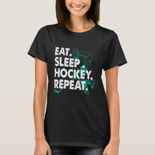 Eat Sleep Hockey Repeat Hockey Kids Youth Women T-Shirt