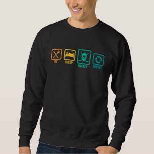 Eat Sleep Hockey Repeat Hockey Player Field Hockey Sweatshirt