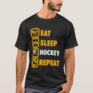 Eat Sleep Hockey Repeat Hockey Player T-Shirt