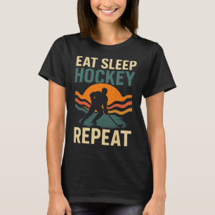 Eat Sleep Hockey Repeat - Hockey Sport Gamer T-Shirt