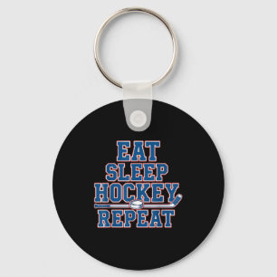 Eat Sleep Hockey Repeat Ice Hockey For Teens Kids  Key Ring