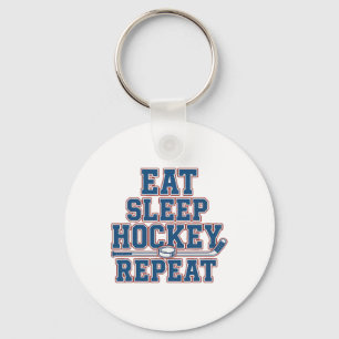Eat Sleep Hockey Repeat Ice Hockey For Teens Kids Key Ring