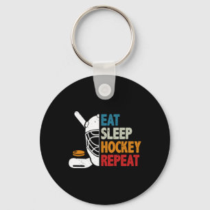 Eat Sleep Hockey Repeat Ice Hockey Lovers Kids You Key Ring