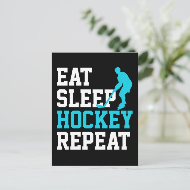 Eat Sleep Hockey Repeat        Postcard (Standing Front)
