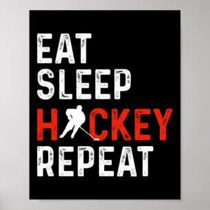 Eat Sleep Hockey Repeat Poster