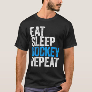 Eat Sleep Hockey Repeat Sport Game T-Shirt