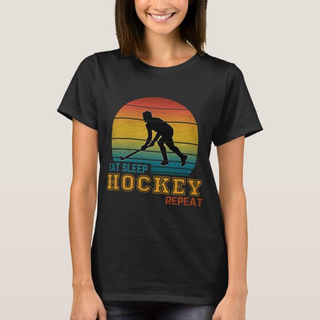 Eat Sleep Hockey Repeat  T-Shirt (Front)