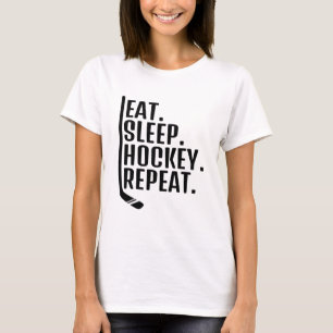  Eat Sleep Hockey Repeat  T-Shirt