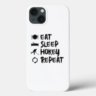 Eat Sleep Hokey Repeat Funny Hokey Lover iPhone 13 Case