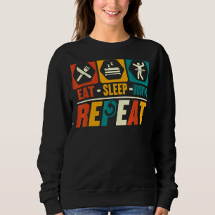 Eat Sleep Hooping Repeat Hooping Sweatshirt