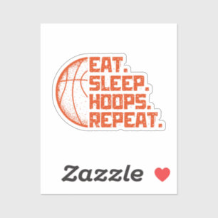 Eat Sleep Hoops Repeat Basketball Funny Quotes