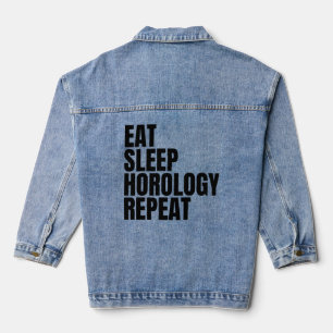 Eat Sleep Horology Repeat Denim Jacket