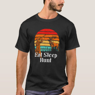 Eat Sleep Hunt Animal Stalking Lifestyle Grunter H T-Shirt
