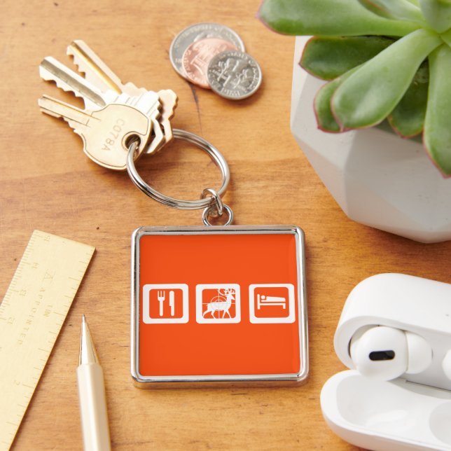 Eat Sleep Hunt Key Ring (Desk)