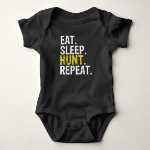 Eat Sleep Hunt Repeat Hunting Hunter Baby Bodysuit