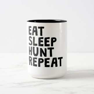 Eat Sleep Hunt Repeat Two-Tone Coffee Mug